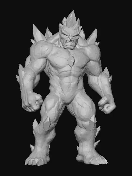 3D model for Crystal Golem Behemoth Warrior