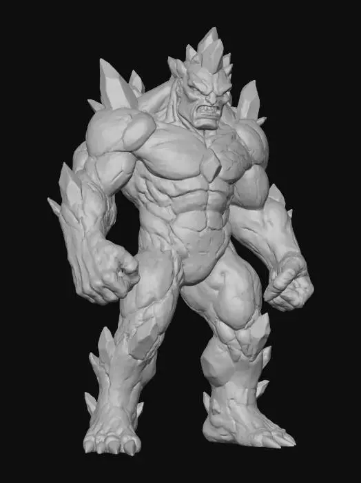 3D model for Crystal Golem Behemoth Warrior