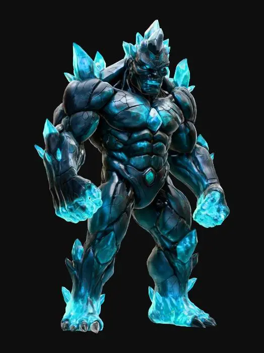 3D model for Crystal Golem Behemoth Warrior