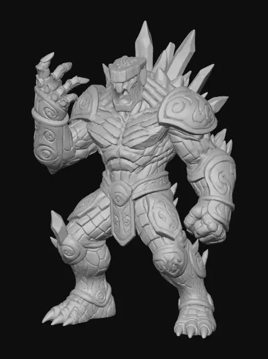 3D model for Wood Crystal Golem Defender Rage