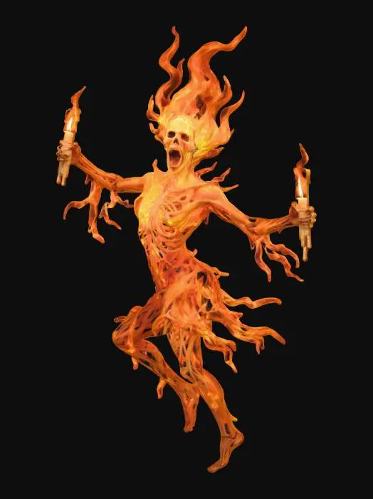 3D model for Witch Inferno Spirit, #Halloween2025#