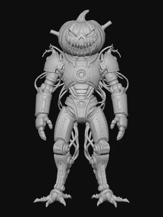 3D model for Newage Pumpkin Mech Warrior, #Halloween2025#