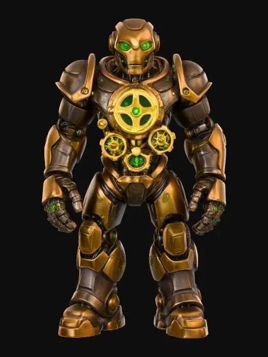 3D model for Robot Steampunk Guardian Gear