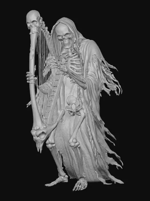 3D model for Harp of Shadows, #Halloween2025#