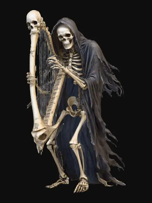 3D model for Harp of Shadows, #Halloween2025#