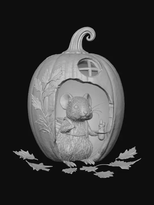 3D model for Autumn Lantern Mouse, #Halloween2025#