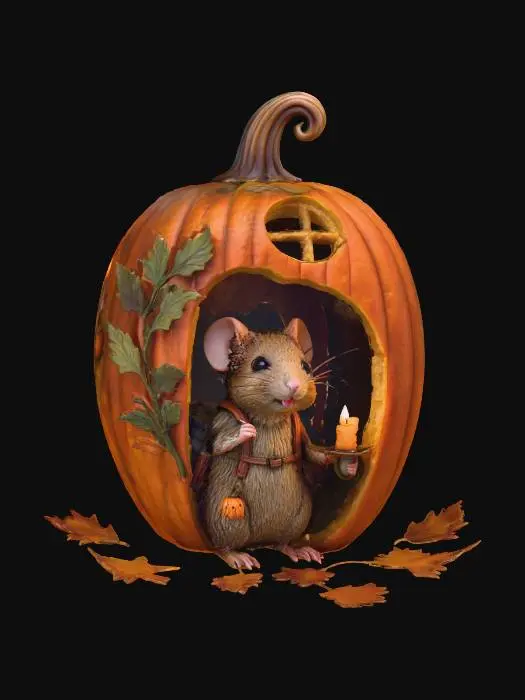 3D model for Autumn Lantern Mouse, #Halloween2025#