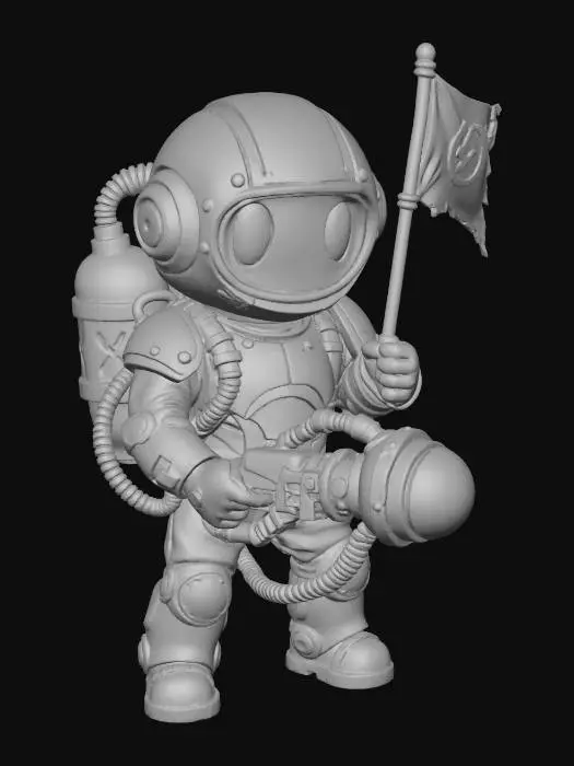 3D model for Steampunk Ghostbuster Bot, #Halloween2025#
