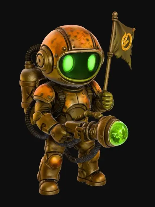 3D model for Steampunk Ghostbuster Bot, #Halloween2025#