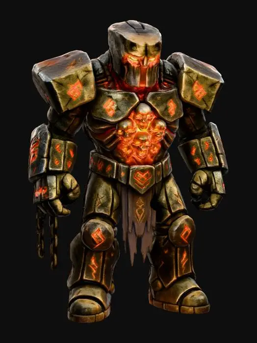 3D model for Soul-Anvil Warden Golem