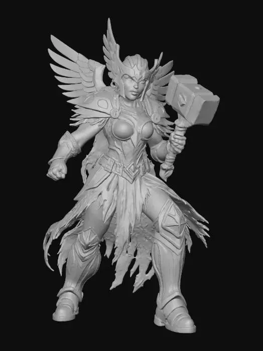 3D model for Valhalla’s Female Eternal Thunder-Blacksmith