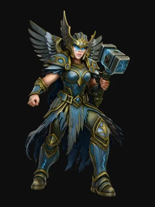 3D model for Valhalla’s Female Eternal Thunder-Blacksmith