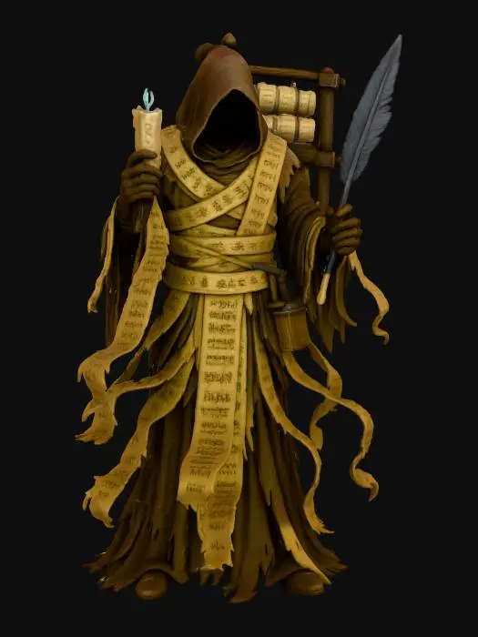 3D model for Flesh-Scroll Archivist