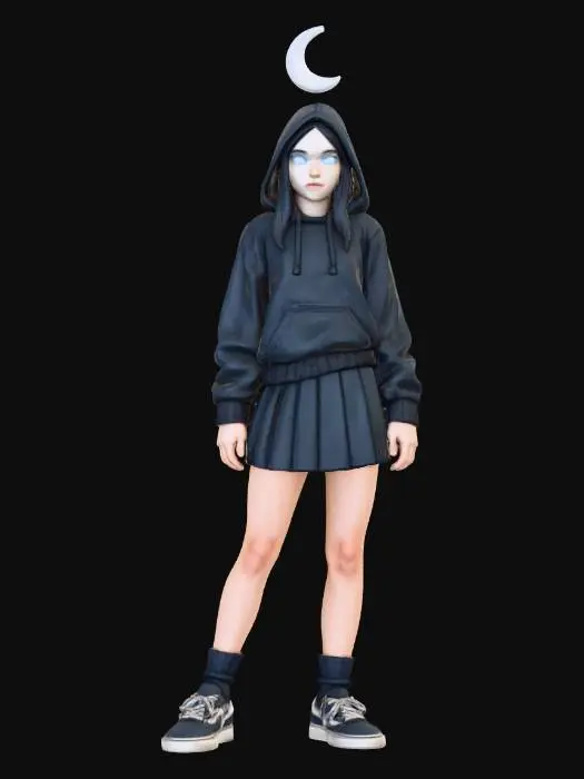 3D model for Moon-Cursed Shadow Teenager