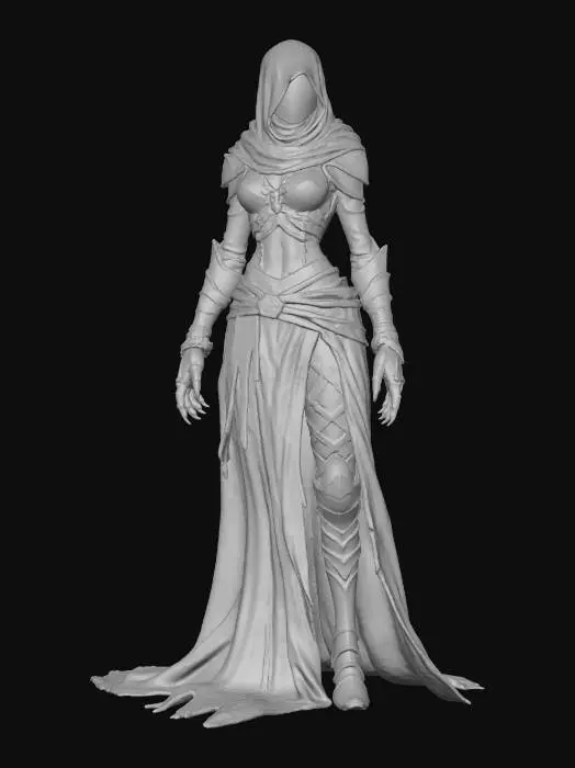 3D model for Female Ethereal Warrior Nomad