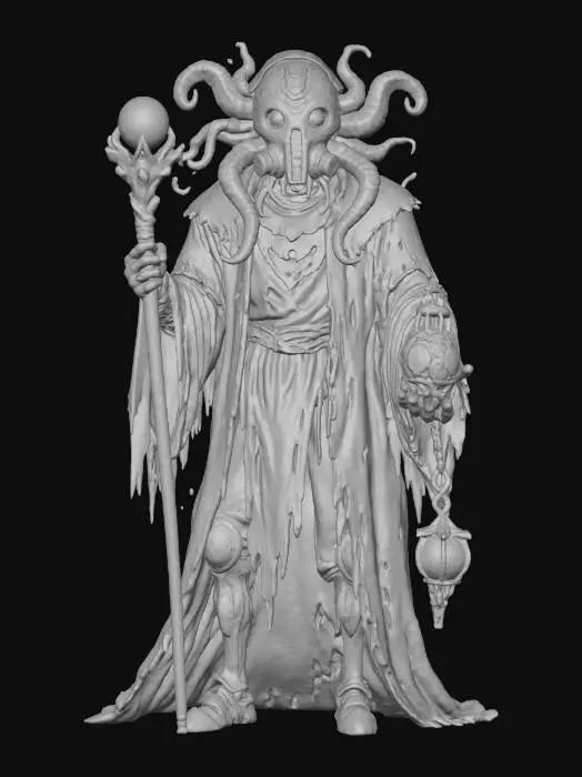 3D model for Cyber-Tentacle Mask Warlord