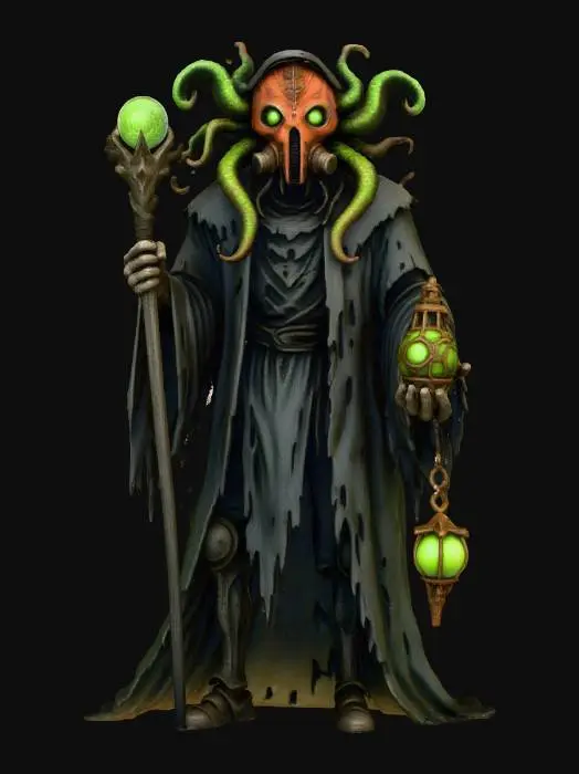 3D model for Cyber-Tentacle Mask Warlord