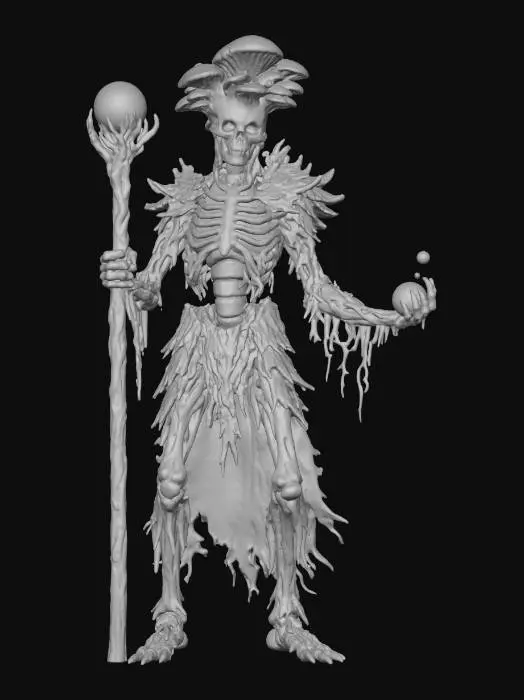 3D model for Undead Wooden Spore Lich