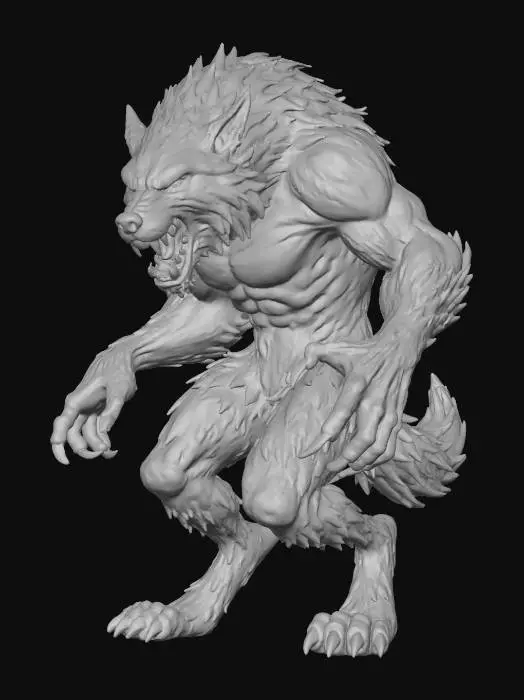 3D model for Lunar Werewolf Berserker