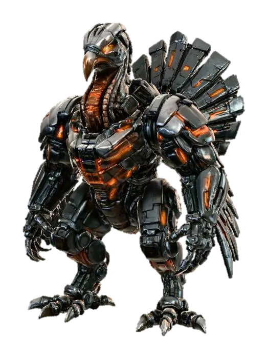 Cyber Turkey Overlord, #Thanksgiving# 3D model, vytvořený pomocí AI