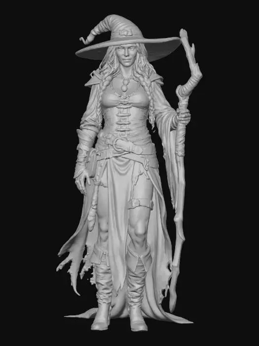 3D model for Female Enchanted Sorceress, #Thanksgiving#