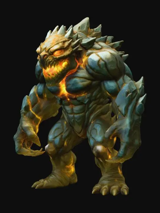 3D model for Giant Vulcane Monster