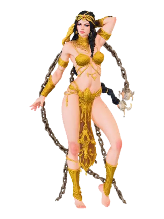 Elegance of Female Dancer - Dance model 3D, wygenerowany przez AI