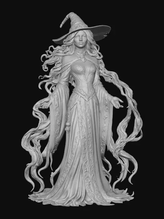 3D model for Female Enchanted Wind Sorceress