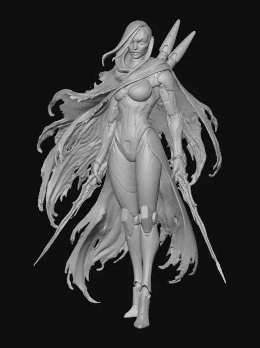 3D model for Female Huntress Jet-MK