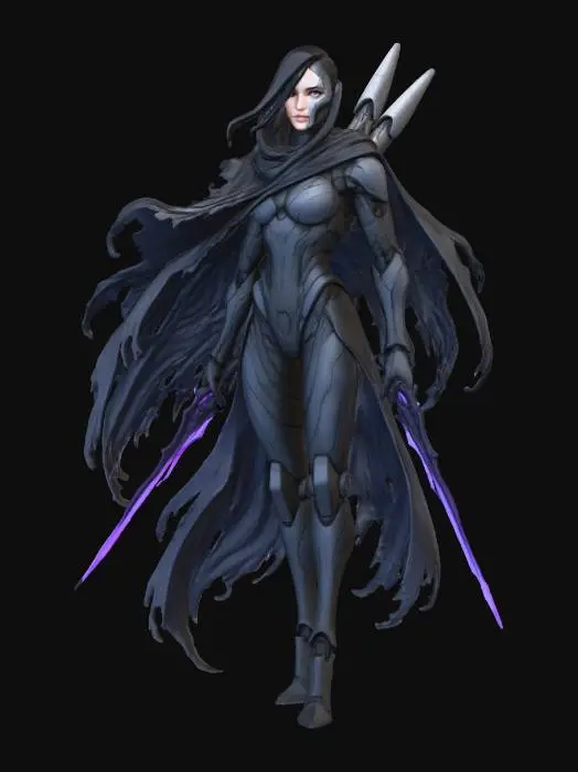 3D model for Female Huntress Jet-MK