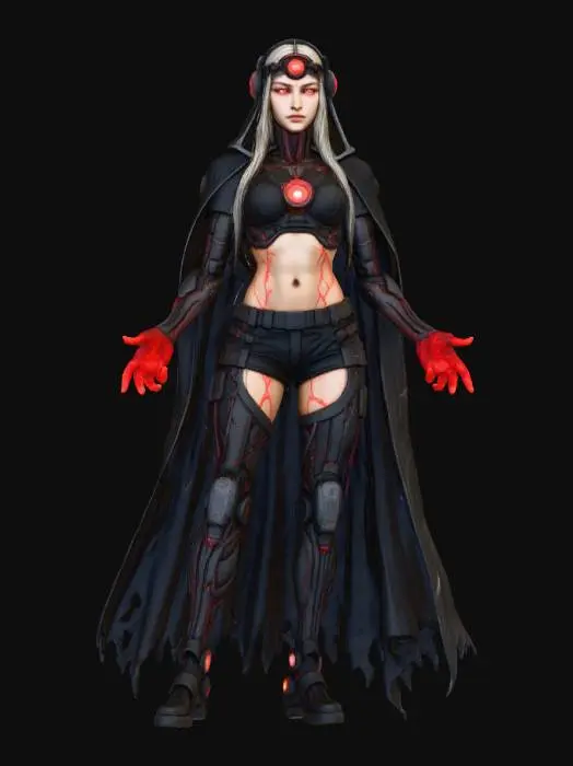 3D model for Female Digital Ember Enchantress