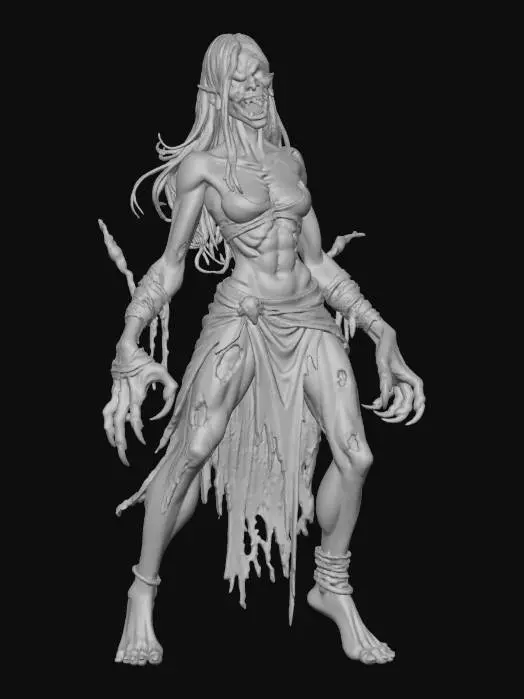 3D model for Female Feral Revenant
