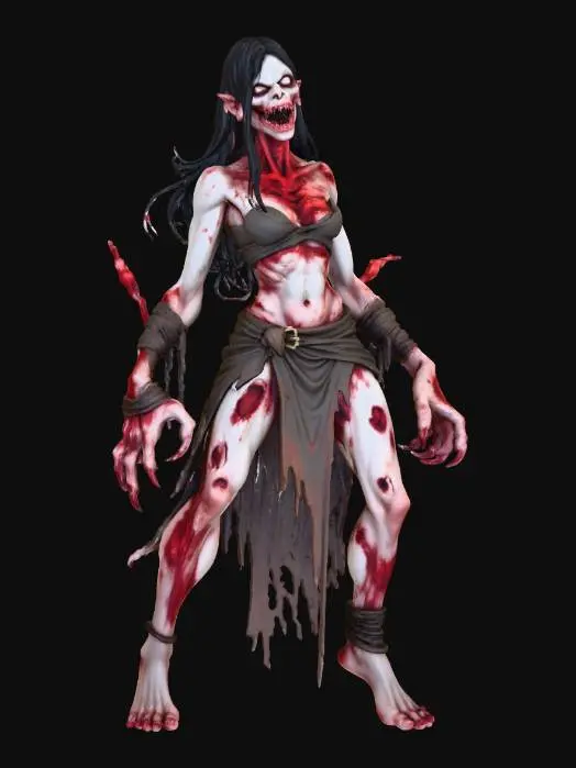 3D model for Female Feral Revenant