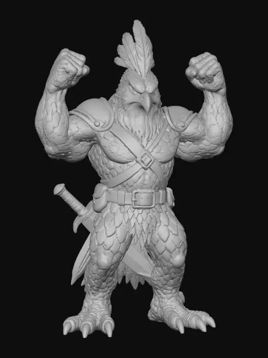 3D model for Warrior Golem Avian