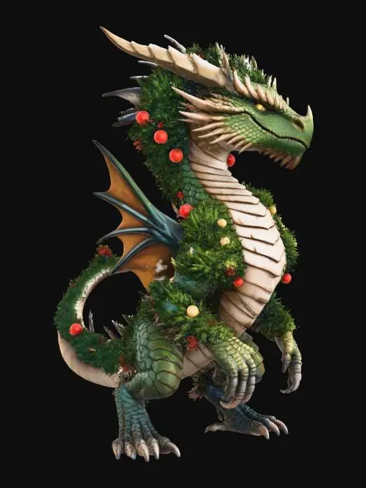 3D model for Evergreen Dragon, #Christmas2025#