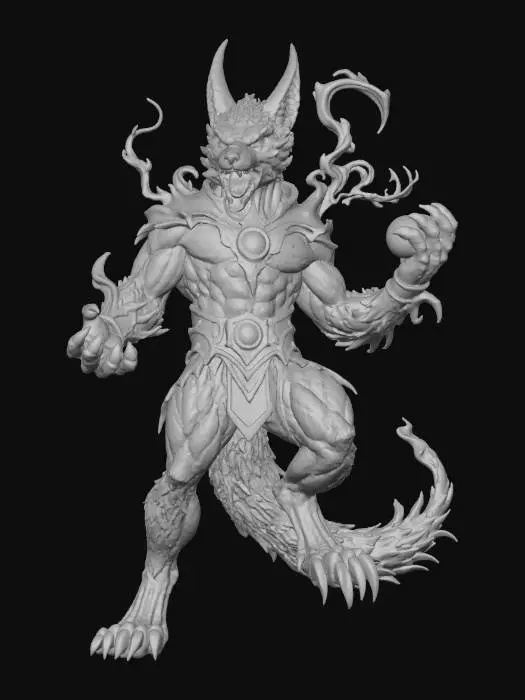 3D model for Mystery Jackal Mage