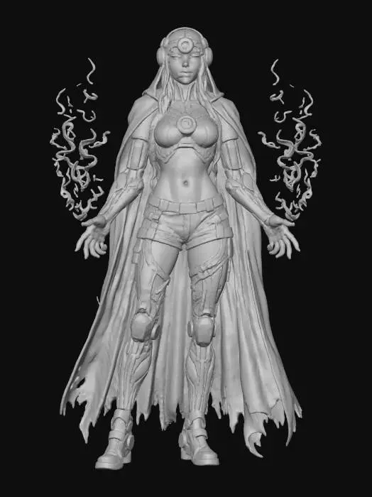3D model for Female Digital Ember Enchantress