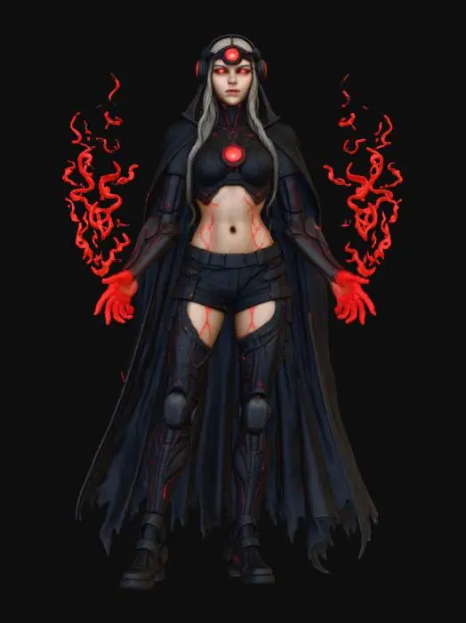 3D model for Female Digital Ember Enchantress