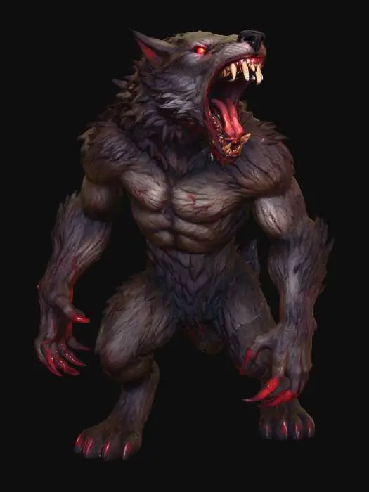 3D model for Werewolf of the Dark Forest