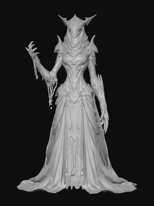 3D model for Female Cyber Enigmatic Sorcerer