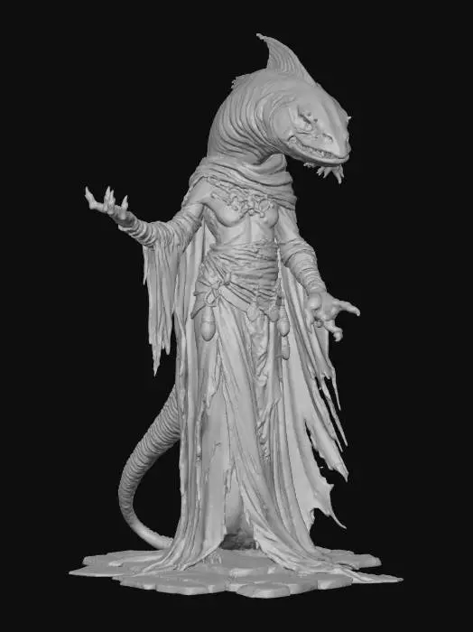 3D model for Mystic Fish Mage