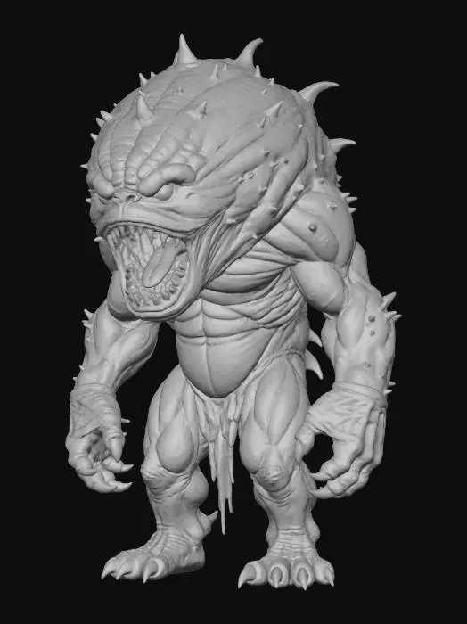 3D model for Spiked Menace Monster