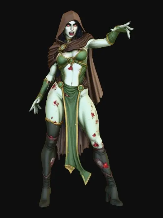 3D model for Female Elegant Ghoul Druid