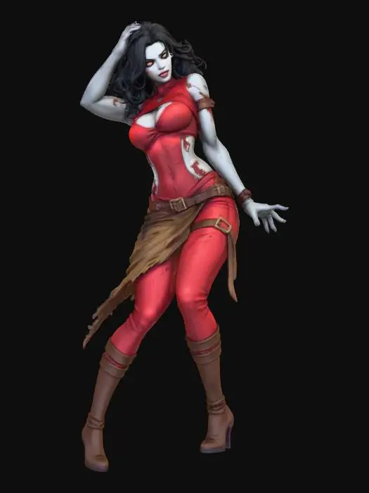 3D model for Zombie Femme Fatale