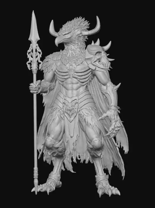 3D model for Raven Monster Warrior