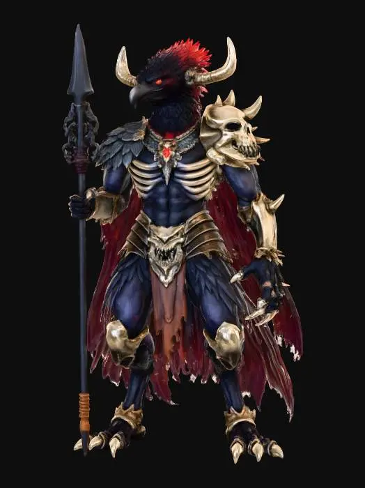 3D model for Raven Monster Warrior