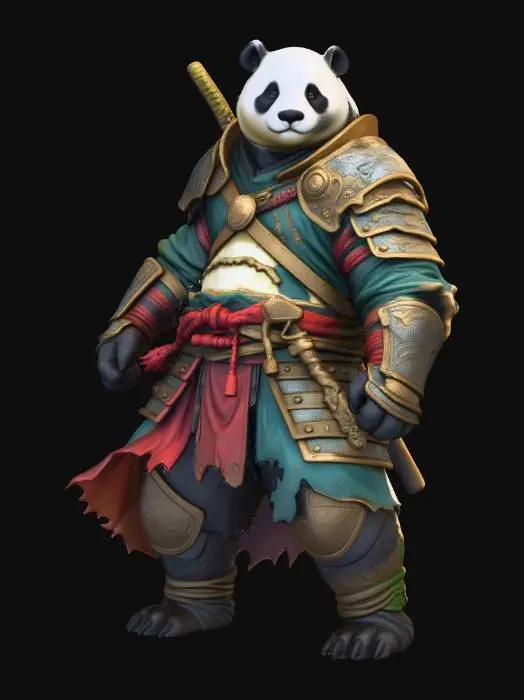 3D model for Panda Warrior