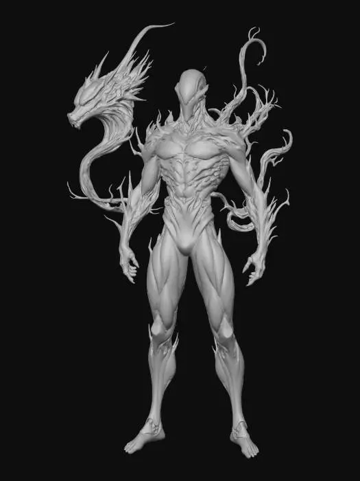 3D model for Symbiotic Guardian Wolf