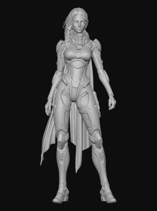 3D model for Female Galactic Commnader
