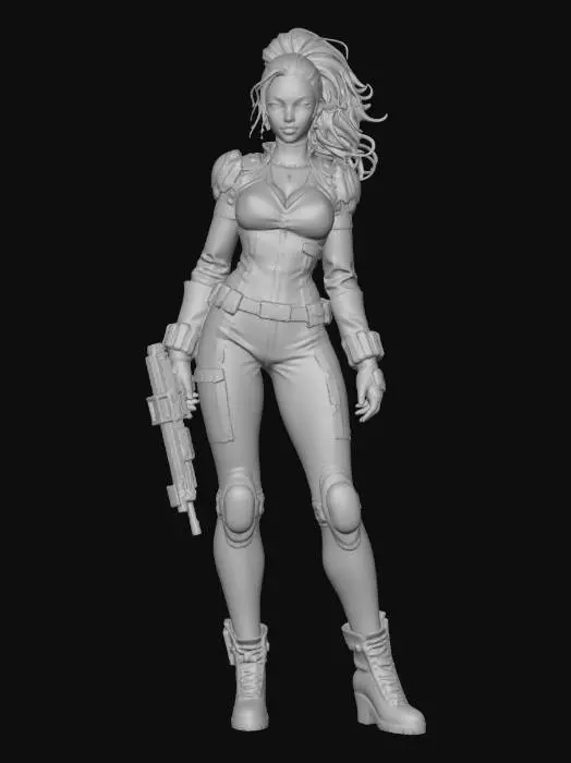 3D model for Female Galactic Defender